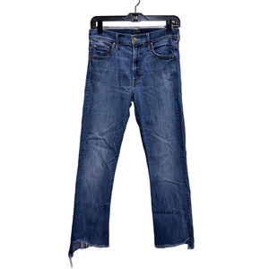 MOTHER The Insider Crop Step Fray Jeans Sz 27 Not Rough Enough Wash Hippie Chic
